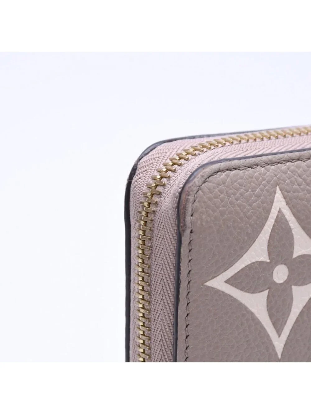 Louis Vuitton Monogram Empreinte Zippy Wallet Beige Ivory Gold